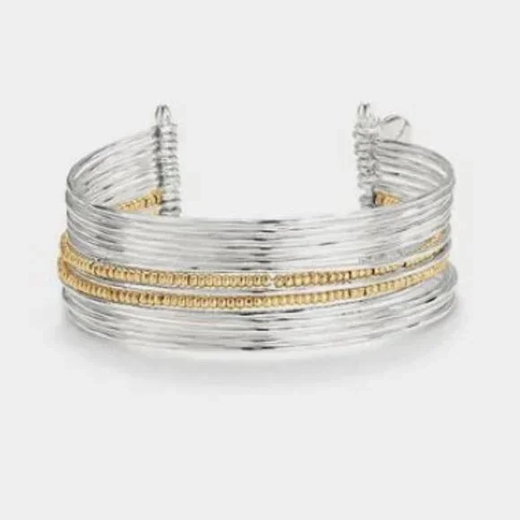 Stella & Dot - Rhett Cuff, silver - Picture 3 of 4